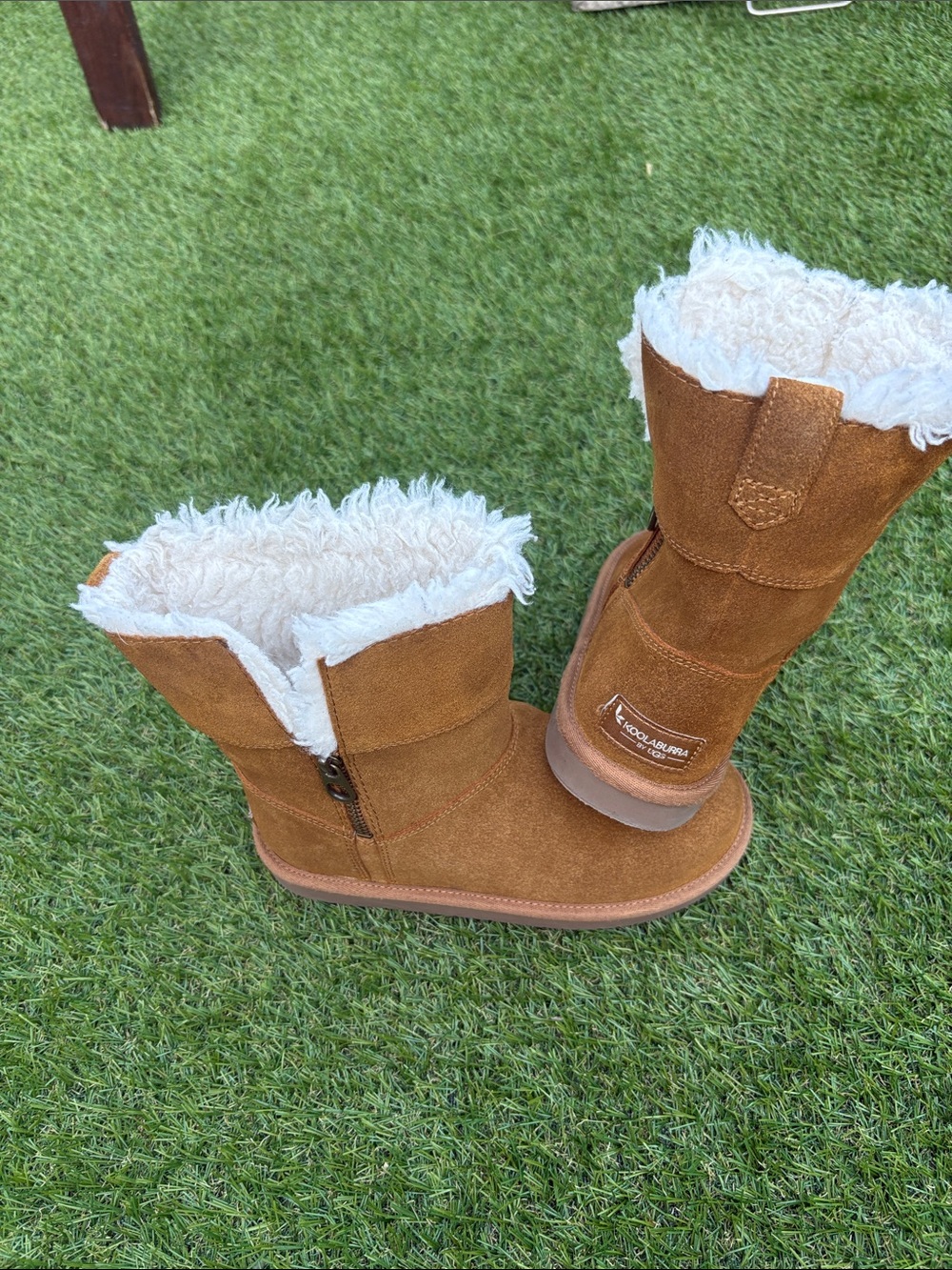 🦘Aribel Short Kookaburra UGG Chest Faux Shearling Suede Winter Boots - Sz